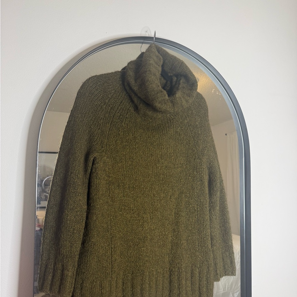 Babaton Moss Green Cowl Neck Sweater